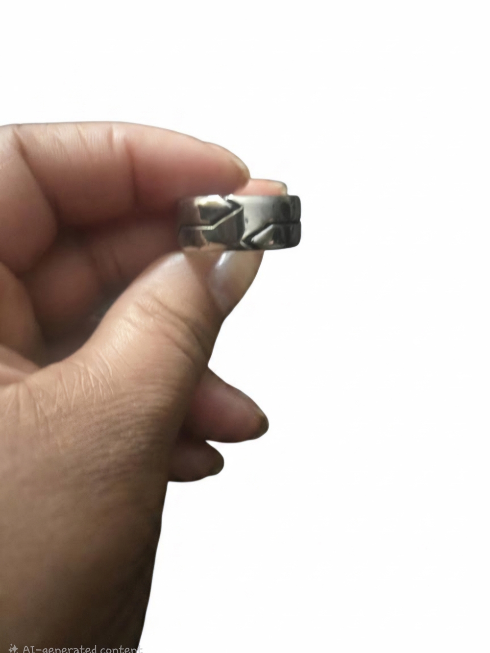 David Yurman Polished Silver-Tone Men's Band Ring Cairo collection size8 - Picture 3 of 5